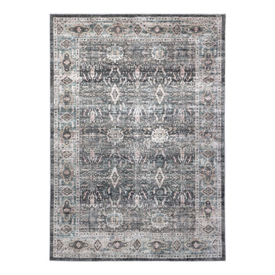 Williston Forge Grey Machine Washable Area Rug – Soft, Durable, Non-Slip, Stain Resistant, Eco-Friendly GRS Certified, Perfect for Bedroom, Living & Dining Rooms