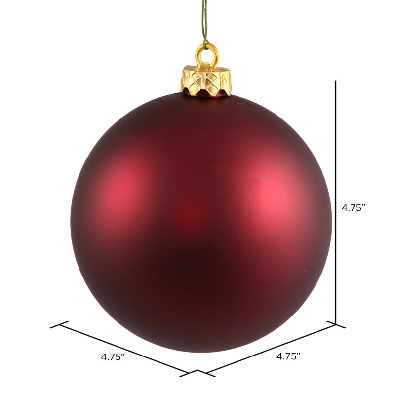 Décoration de boule décorative des Fêtes, Vin, 4.75"