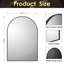 Bogen Wall Mirror Bathroom Mirror, 66 X 96 Cm, Decorative Wall Mirror, Arch Semicircular Makeup Mirror, Tempered Glass With Aluminium Frame For Bathroom, Hallway, Living Room, Bedroom-42814049