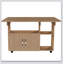 Table pliante multifonctionnelle avec tablettes et roulettes de rangement, table de salle à manger pliable de 47 pouces pour les petits espaces, bureau compact pour la cuisine, dortoir, bureau