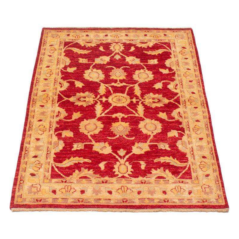 Tapis unique en laine noué à la main 4 pi 1 po x 6 pi 3 po nouvel âge Braith