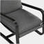 Chaise Sling Blaire revêtue de tissu gris anthracite avec structure en métal