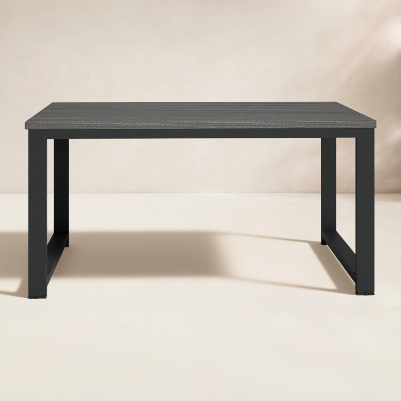 Townsend Rectangular Metal Outdoor Coffee Table , 35.4'' in. W 23.6'' in. D, Gray