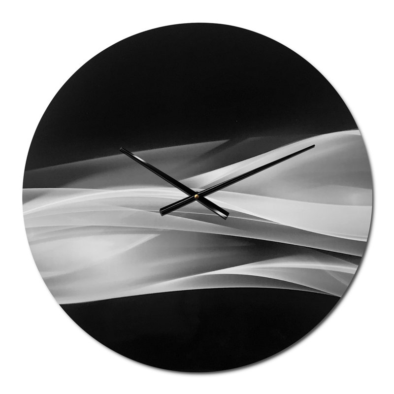 Glittering Silver Pattern - Modern wall clock, Medium