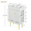 Meuble-lavabo 21,6 po, armoire combinée, meuble de rangement pour salle de bain, lavabo simple en céramique, rangement-112897643