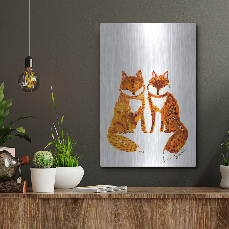 «Two Baby Foxes» par Wyanne, H 16 po x l 12 po