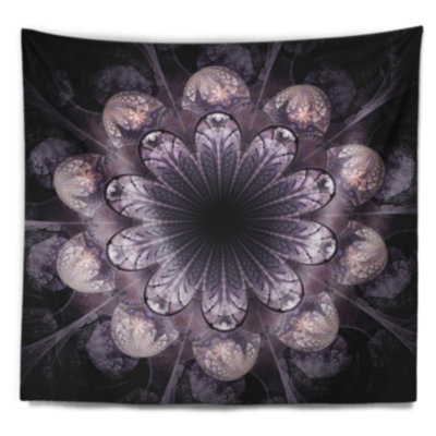 Tapisserie de motif fleur abstraite
