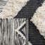 Kenya Hand Loomed Wool/Cotton Southwestern Rug in Black/Ivory-1740332708