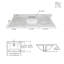 Plateau de meuble-lavabo en pierre reconstituée blanc 43 po x 22 po avec lavabo et dosseret en céramique encastré Carrara