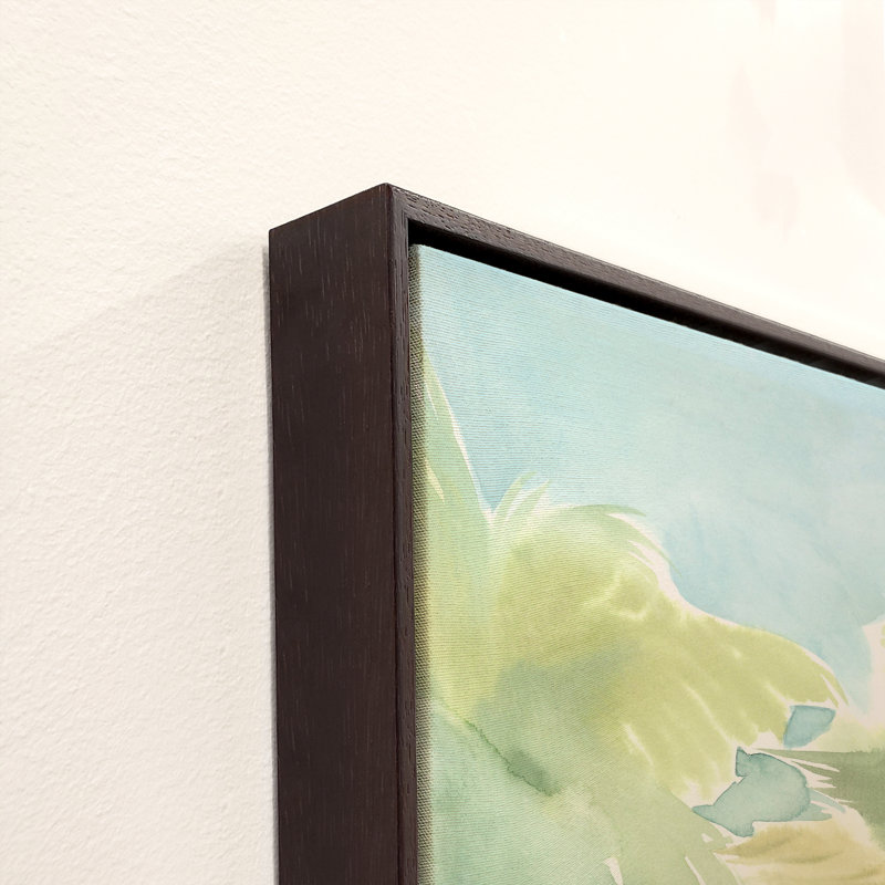 «Under a Sunshine II» par Janice Sadler - Peinture, H 44,5 po x l 31,5 po x P 1,5 po, Couche de verre
