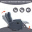 Fauteuil inclinable à bascule pivotant mince - Fauteuil inclinable manuel avec dossier réglable et poches latérales-1386156698