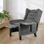Fauteuils inclinables pour le salon, fauteuil inclinable moderne à oreilles avec table d'appoint pliable et amp; Ports USB, polyester gris clair | Cadre en bois massif-623706636