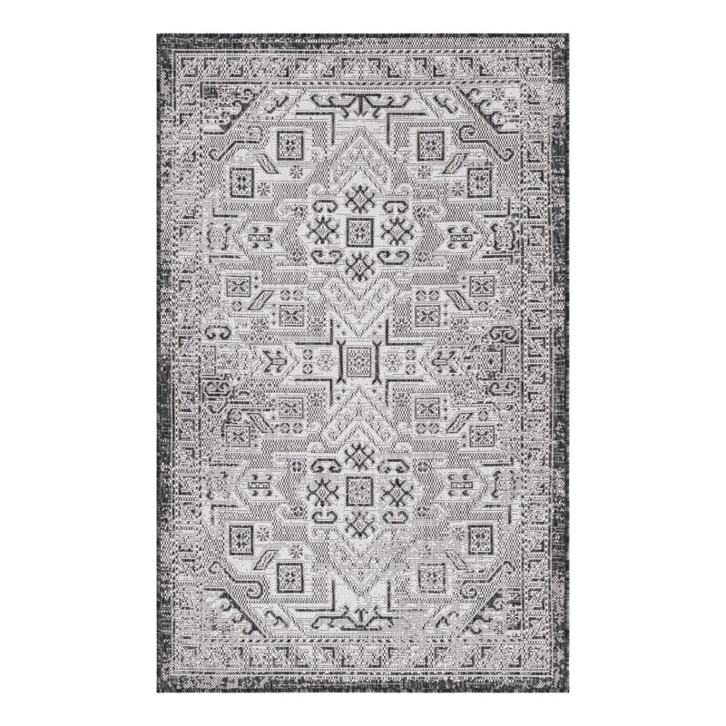 Tapis intérieur / extérieur bleu Alucard Southwestern, Rectangle 3 pi 3 po x 5 pi 3 po