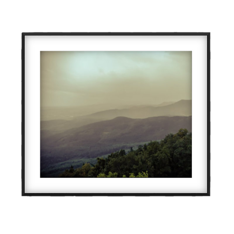 Vallée Print by Francis Augustine, 48" H x 72" W x 0.8" D, Black Framed Paper, White