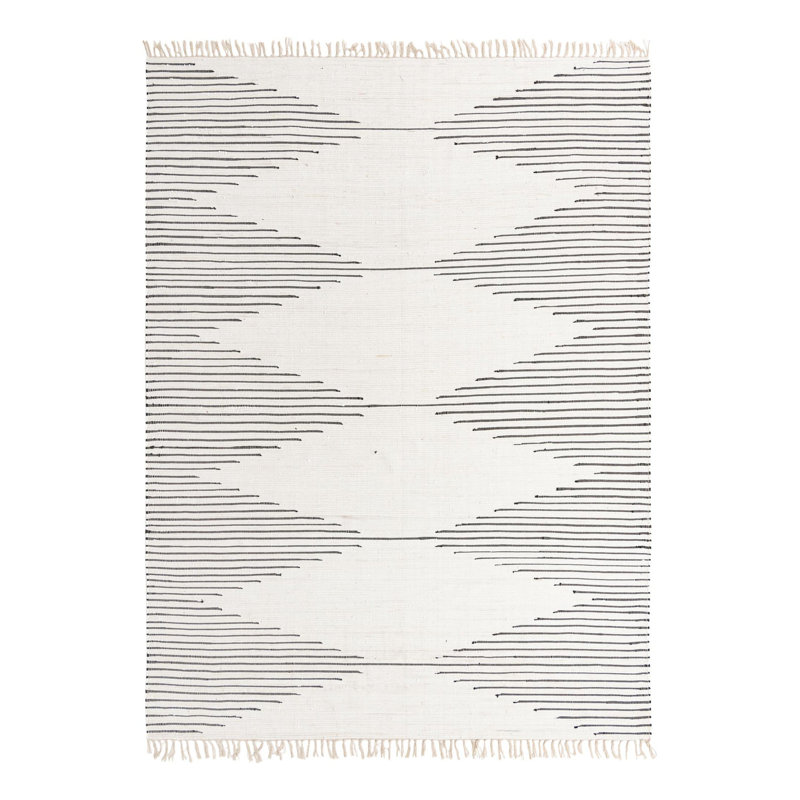 Albertas Cotton Geometric Indoor Rug, Rectangle 9' x 12'