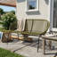 Spacieux canapé de patio en fer rotin avec cadre en fer rustique moderne