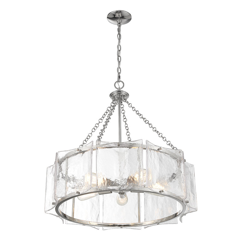 Genry 5-Light Hubbs in Polished Nickel, Polished Nickel
