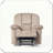 Luxurious Manual Recliner Skin-Friendly Fabric Dual Cup Holders Comfortable Stylish