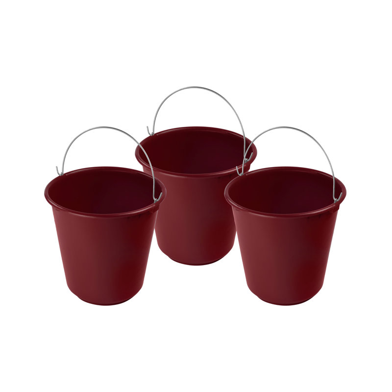 Ensemble de seaux en plastique Arlmont & Co., Rouge, 3