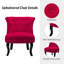 Chaise d'appoint à oreilles rembourrée en velours Grenier-1673326505