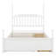 Base de lit plateforme avec lit gigogne simple TG et 2 tiroirs de rangement, lit en bois avec tête de lit à broche-133280382