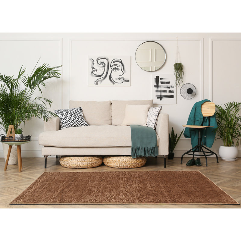Tapis brun Boone, Rectangle 5 pi x 7 pi 6 po