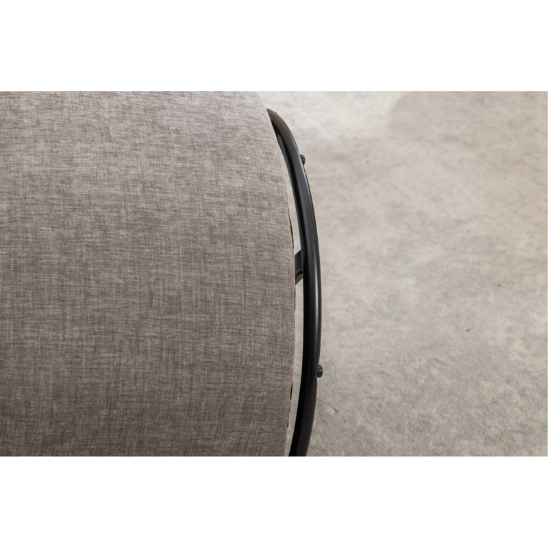Chaise d'appoint moderne en tissu de chenille, pivotante, chaise rembourrée en mousse d'une largeur de 25,6 po avec base pivotante pour chambre à coucher