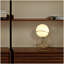 Lampe de table en verre en forme de spirale en métal doré à 4 anneaux de 13,5 po H pour salon, table de chevet pour chambre à coucher, lampe DEL