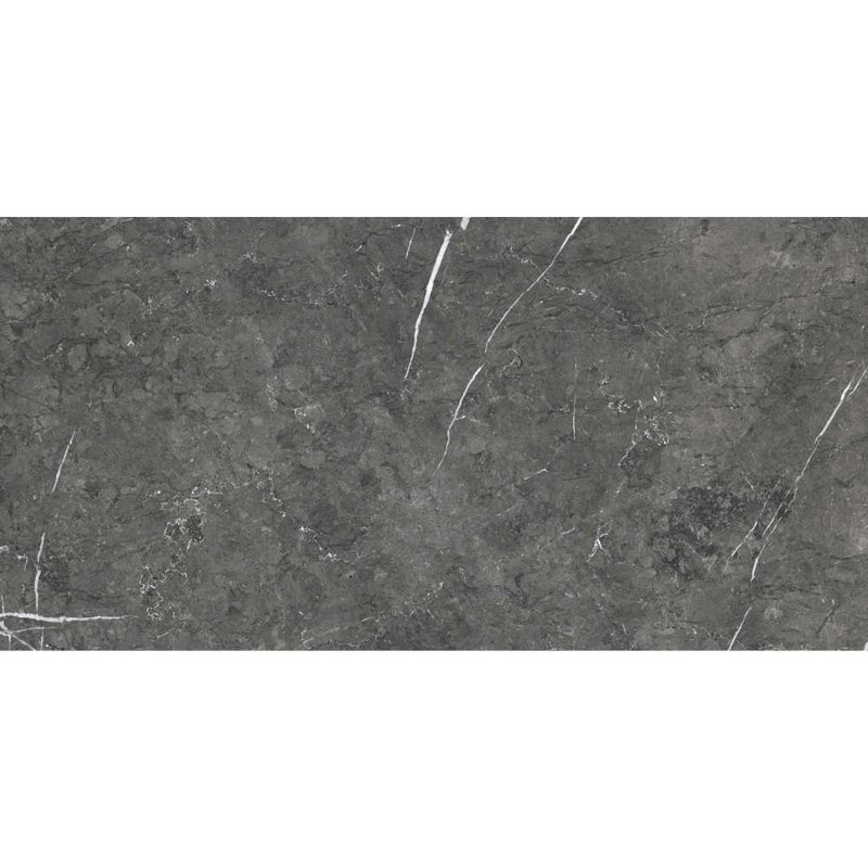 Carrelage mural et de sol Opera 12" x 24" en porcelaine mat aspect marbre, gris