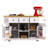 53Inch Large Kitchen Island With Drop Leaf, Power Outlet, Door Internal Storage Rack, Rolling Kitchen Cart On 5 Wheels With 5 Open Side Racks For Kitchen, Dining Room(Not Include Bar Stools)-195261371