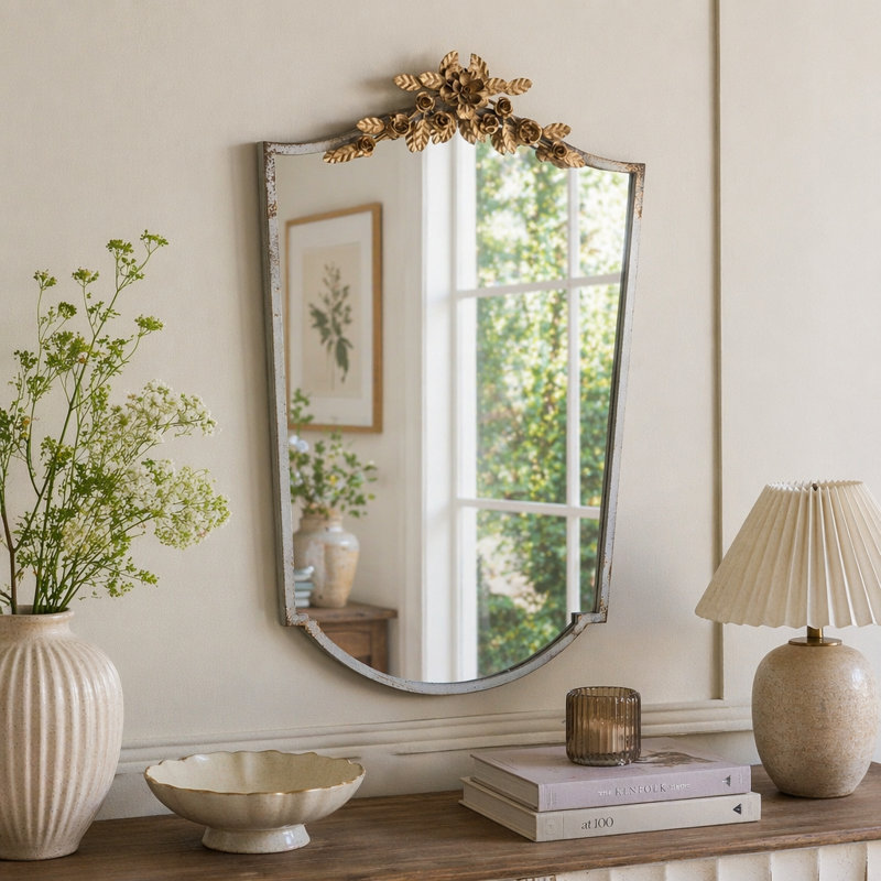 Miroir mural décoratif arqué