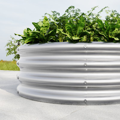 Lit surélevé rond de 32,08 po x 11,4 po de hauteur