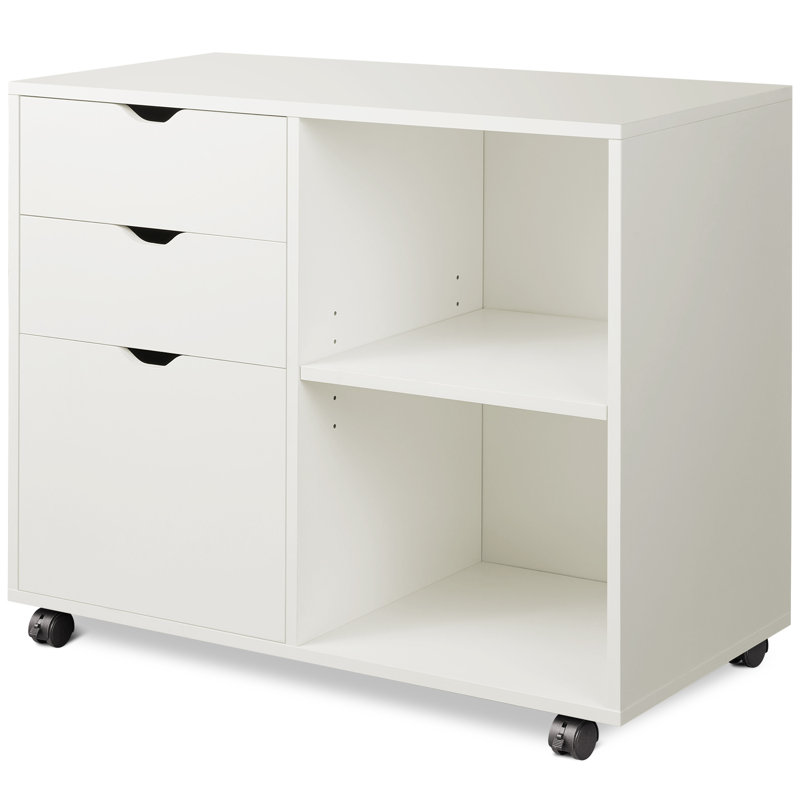 81.3cm Wide 3 -Drawer Mobile File Cabinet, White