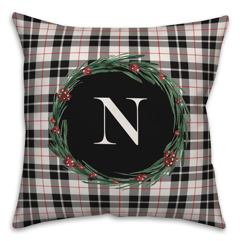 Checkered Throw Pillow, N