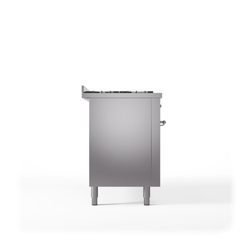 ILVE Nostalgie II Series 60 inch Dual Fuel Range with 9 Sealed Burners, Griddle (Solid Door), Natural Gas