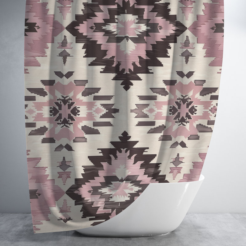 Thatiana Geometric Shower Curtain, 74"H x 71"W
