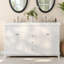 Meuble-lavabo double 59 po avec plateau en résine