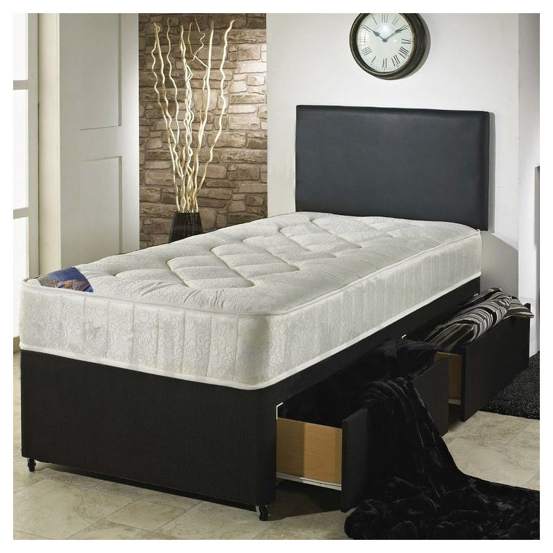 Hadriana Coilsprung Divan Bed Set, 2 Drawers, Small Single