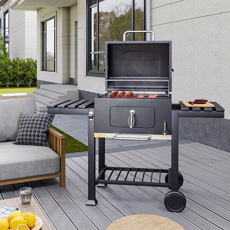 Dakota Fields Barrel Charcoal BBQ