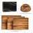 3 Pack Acacia Wood Cutting Boards Set With Holder for Kitchen