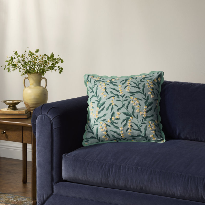 Rifle Paper Company x Loloi Lily of the Valley Decorative Pillow Cover, Pillow Cover Only - No Insert