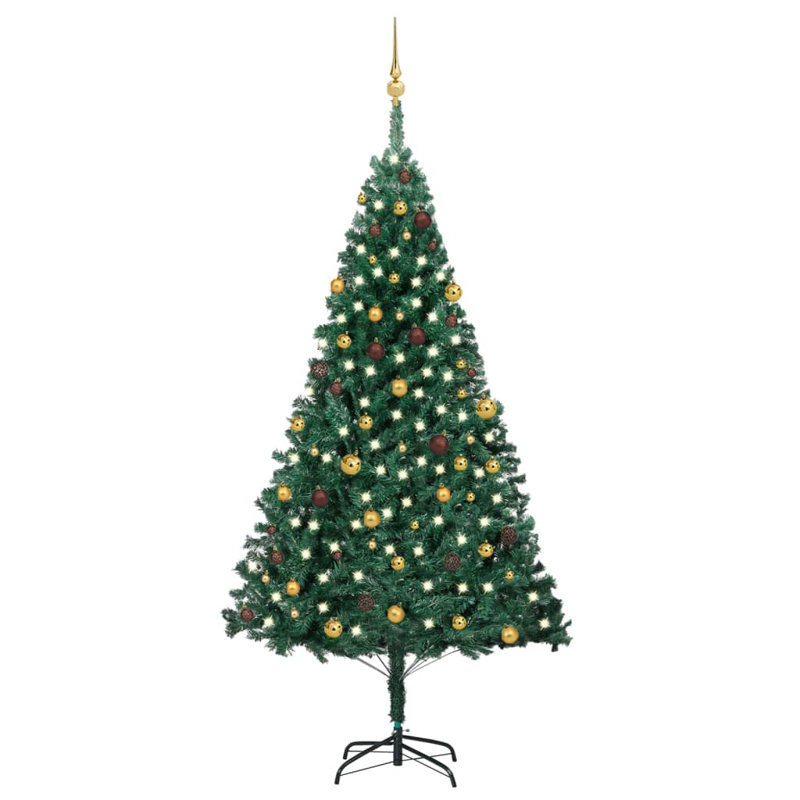 Artificial Christmas Tree with LEDs&Ball Set, 7.87ft H x 4.1ft W x 4.1ft D