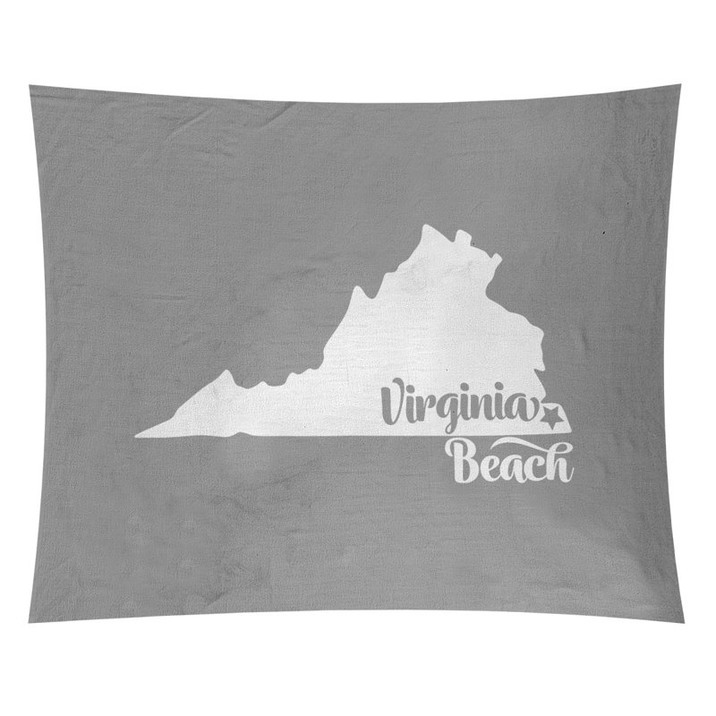 Tapisserie de Virginia Beach, H 27,5 po x l 37,5 po, Gris