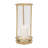 Modern Pillar Hurricane Candle Holder for Home Decor - Modern Tabletop Candlestick Holder for Shelf Accent - Gold & Metallic-278954137