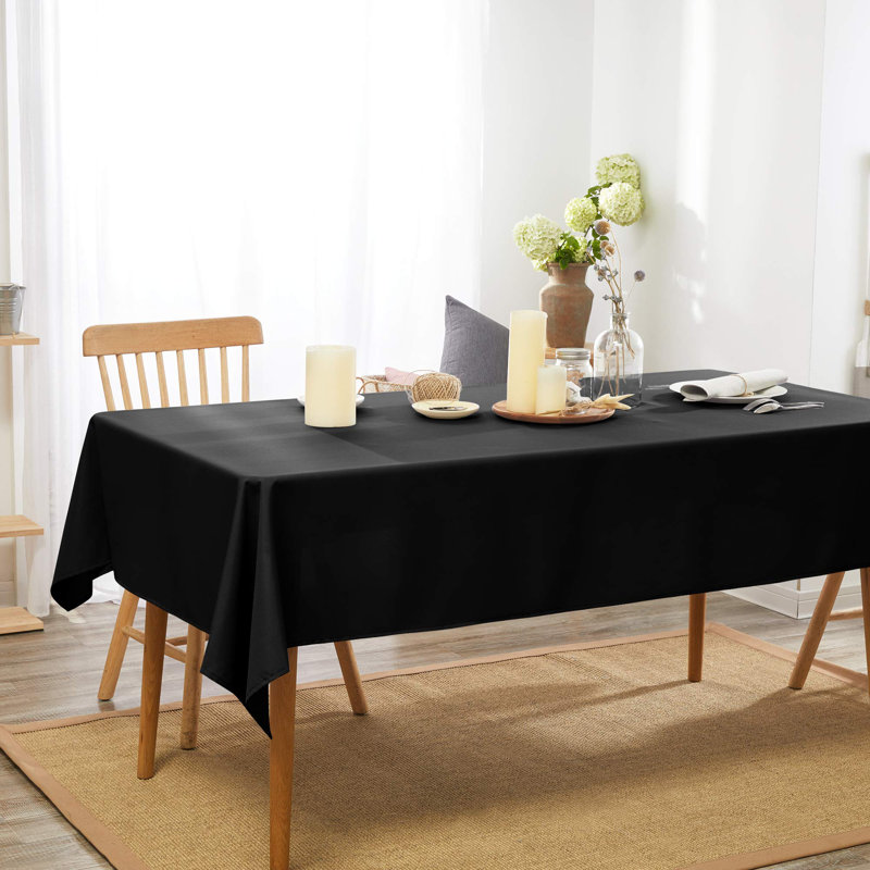 Solid Spillproof Decorative Red Tablecloths, Gray