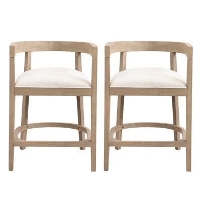 Tabouret de comptoir en bois d'hévéa Gurseese