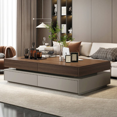 Italian rectangular storage coffee table