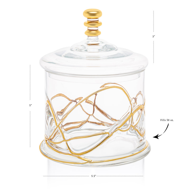 Glass Jar, 5.5"D x 8.75"H
