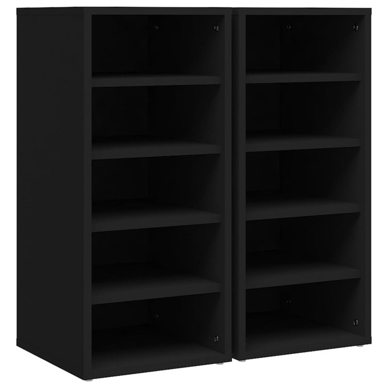 10 Pair Shoe Rack, Black