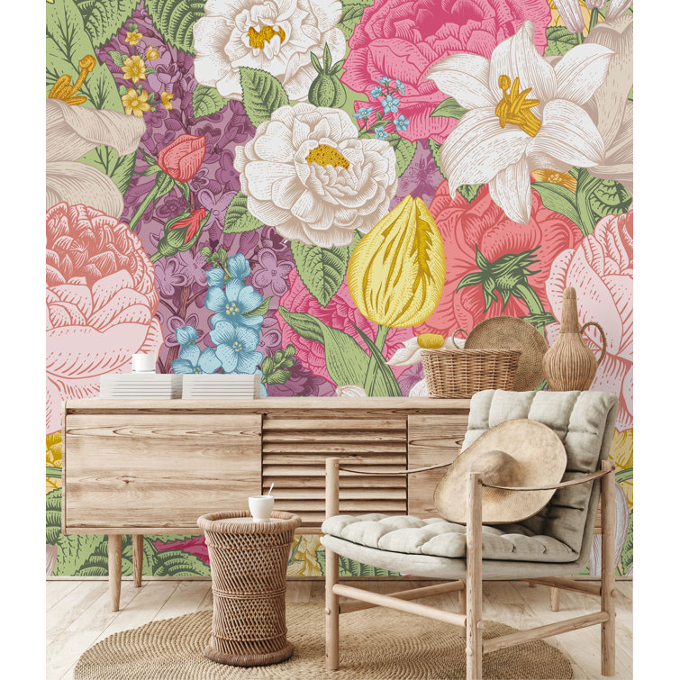 Red Barrel Studio® Floral Wall Mural | Wayfair
